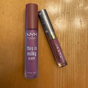 Stila Stay All Day Liquid Lipstick &
NYX This is Milky Gloss